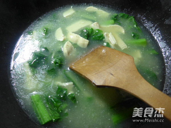 天菜芯素鸡羹的做法