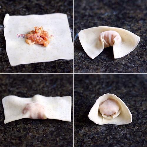 生煎花形小馄饨的做法
